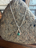 Malachite tear drop necklace